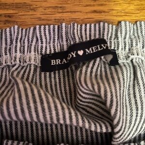 Brandy Melville Black and White Striped Kids Shorts